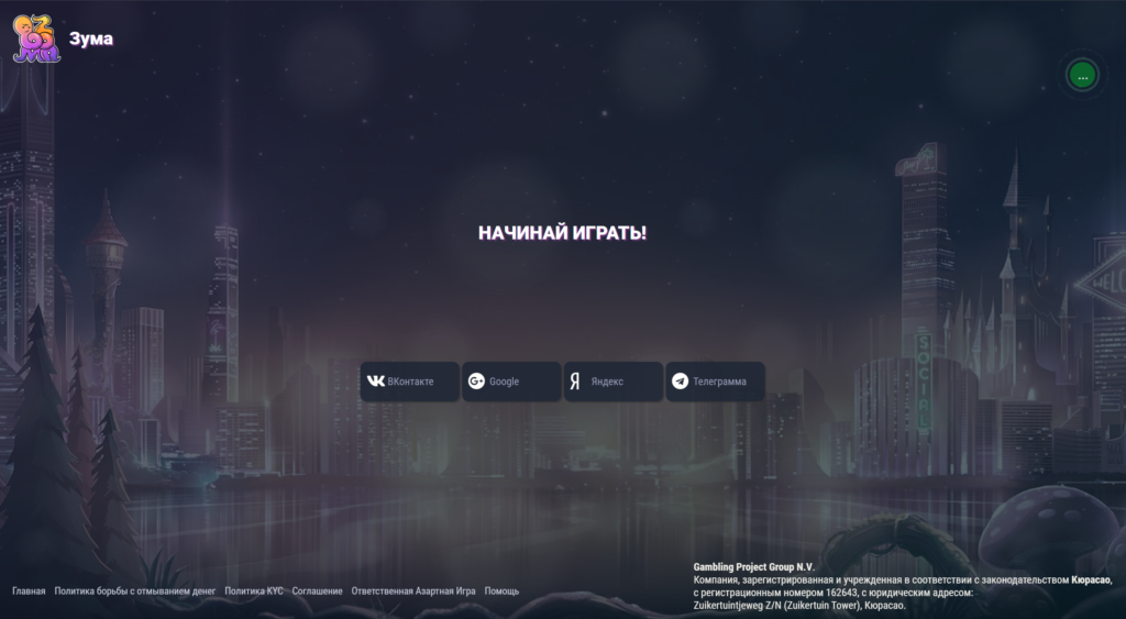 Zooma регистрация